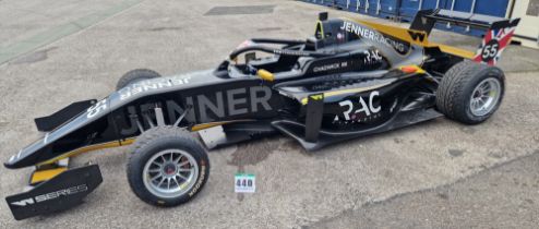 One TATUUS F3 T-318 Alfa Romeo Race Car Chassis No. 077 (2019) Finished in JENNER RACING Livery as