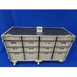 One 1700mm long x 1025mm tall x 660mm deep (Cover fitted) Castor mounter Flight Case with fitted