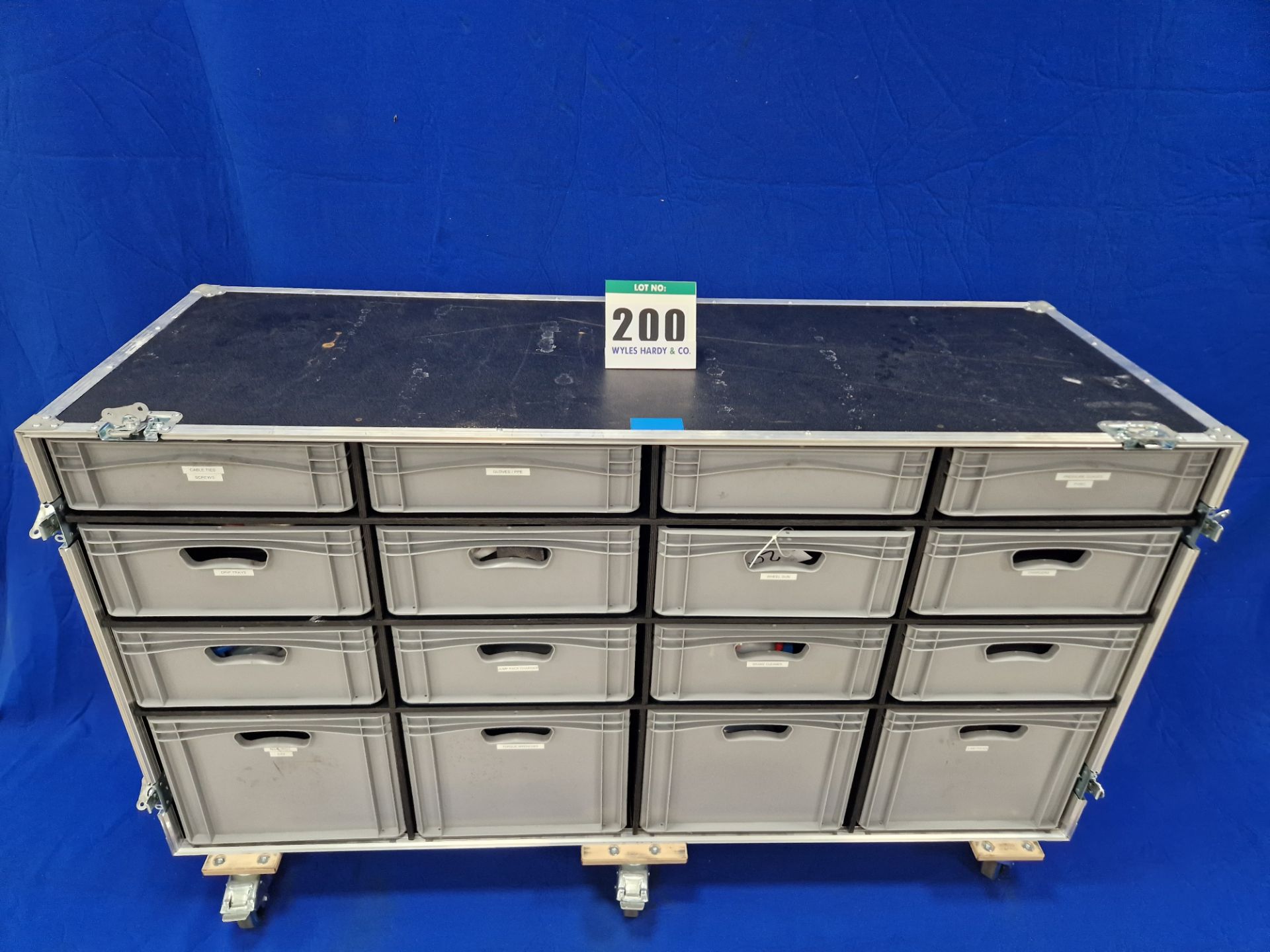 One 1700mm long x 1025mm tall x 660mm deep (Cover fitted) Castor mounter Flight Case with fitted