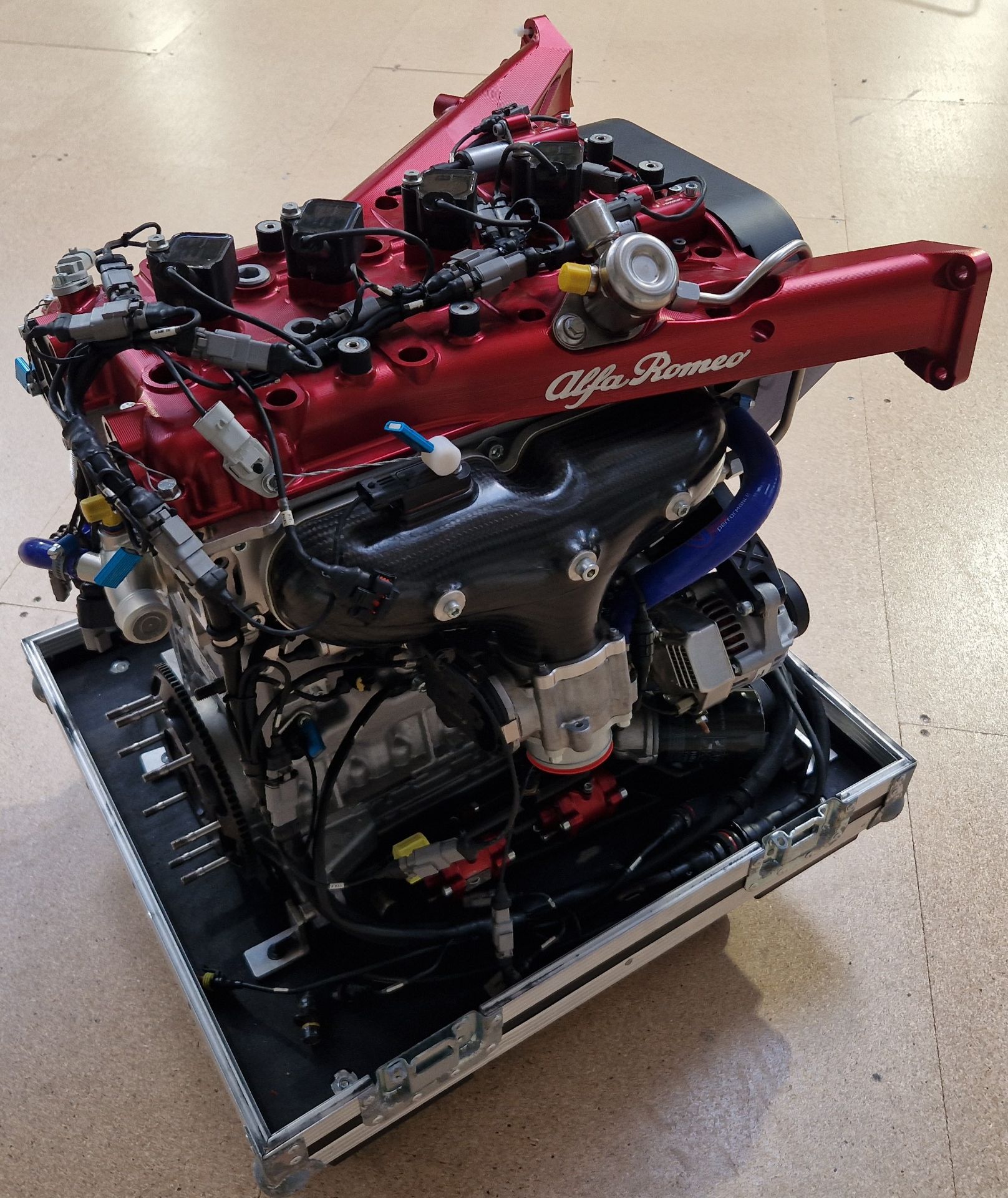 One ALPHA ROMEO 1.75L Twin Overhead Cam Turbocharged Race Car Engine, No. 164 in a Castor mounted - Image 2 of 6