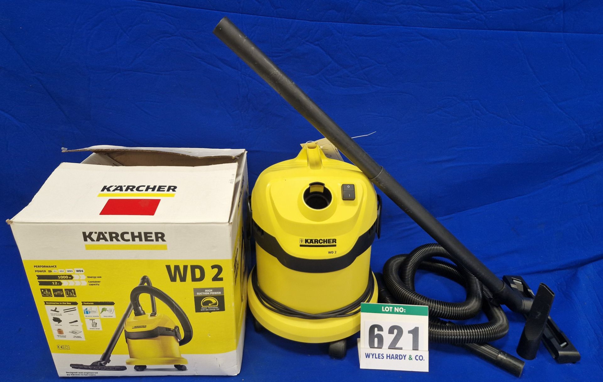 One KARCHER WD2 Wet/Dry Vacuum Cleaner
