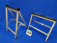 One Pair of Folding Stainless Steel Open Wheel Race Car Stands (Front and Rear)