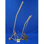 One Wheeled Stainless Steel Manual Front Lever Jack and One Wheeled Stainless Steel Rear Level Jack