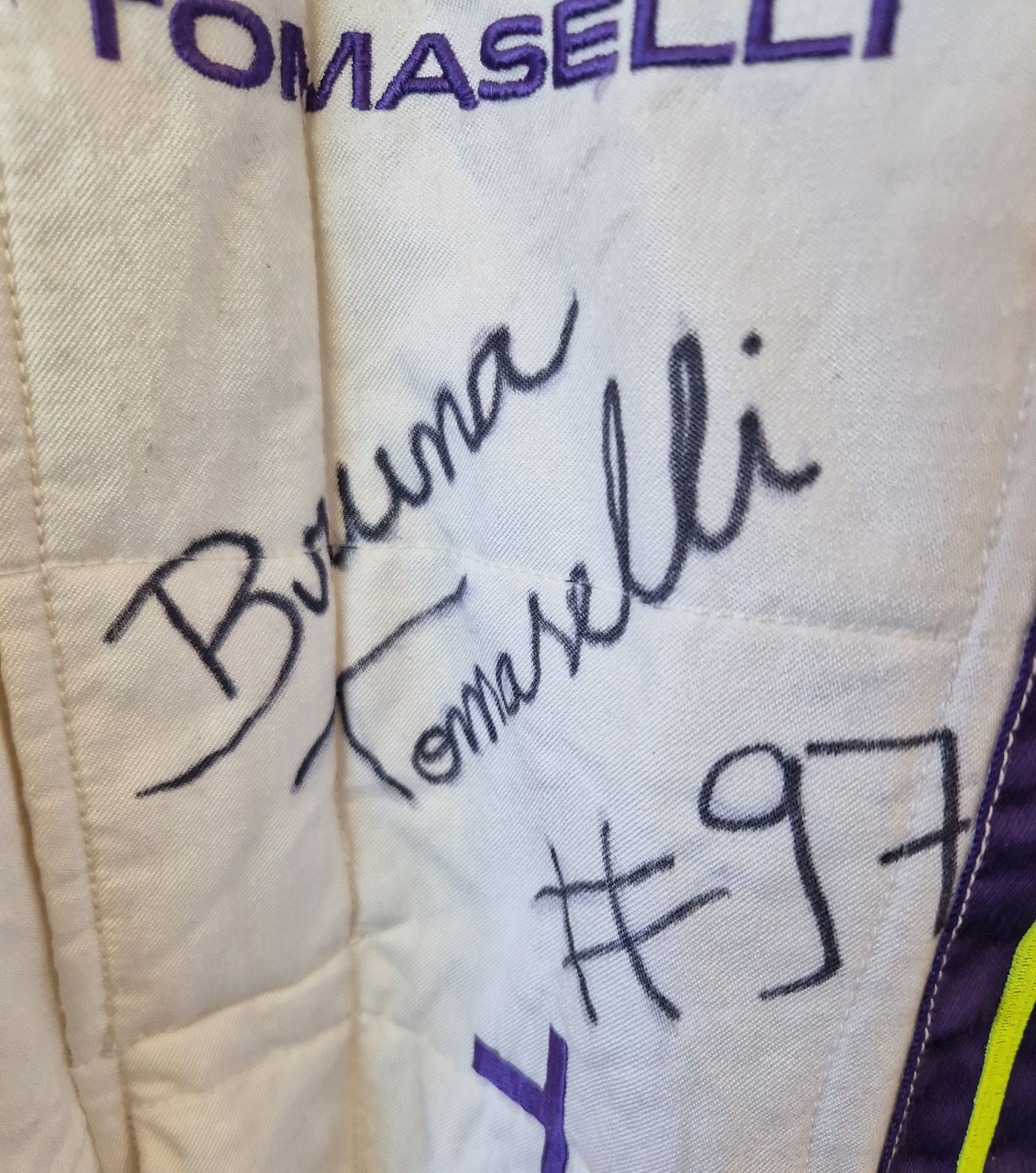 One PUMA FIA approved Race Suit (Size - Made to Measure) worn by Bruna Tomaselli and signed by her - Image 2 of 2