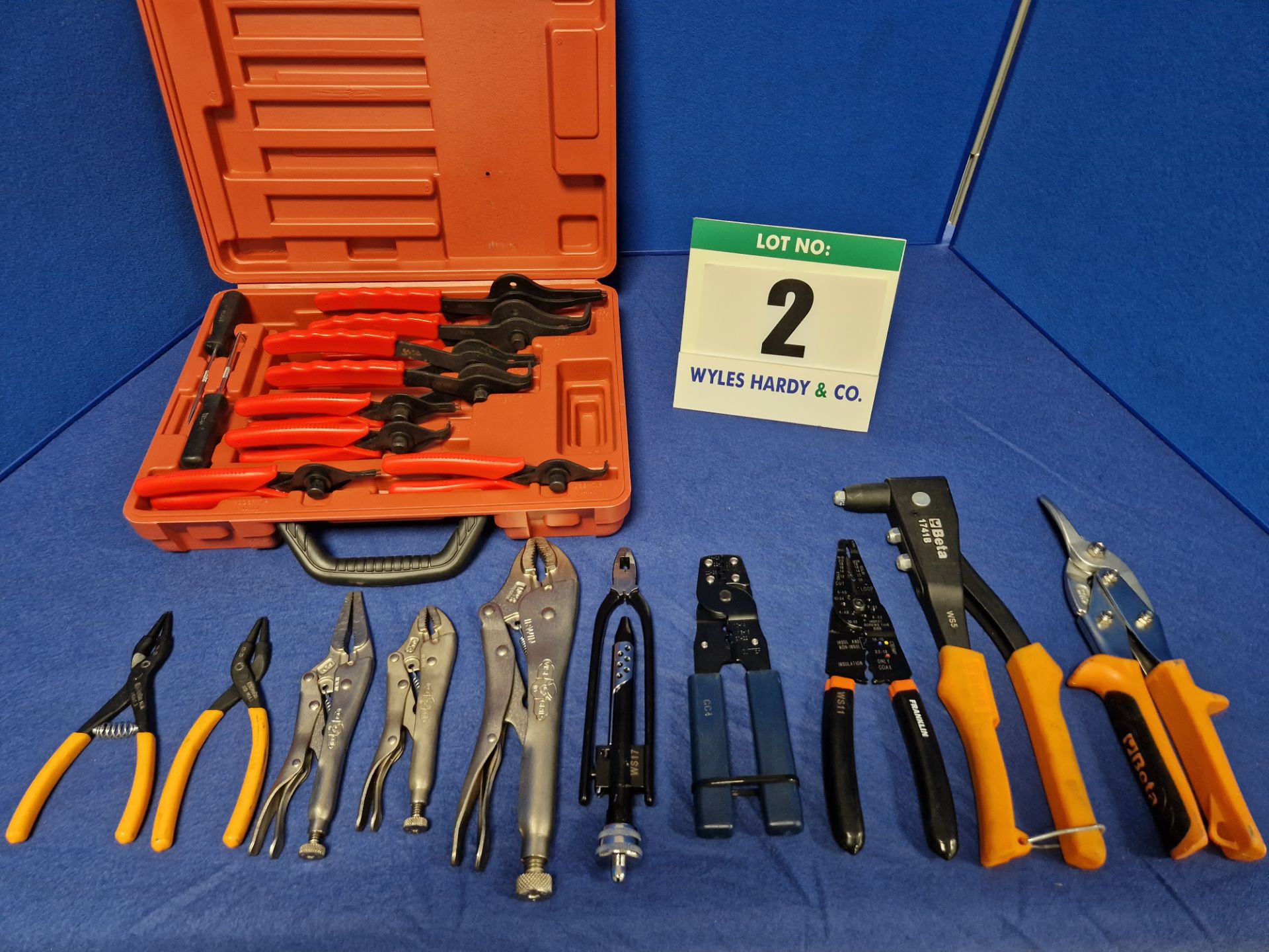 A Selection of Hand Tools comprising:- One Pair IRWIN 9 inch Mole Grips, One Pair IRWIN 6 inch