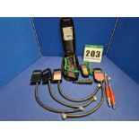 One Tyre Monitoring Kit comprising Four Digital Pressure Gauges, One COMPETITION SUPPLIES Tyre