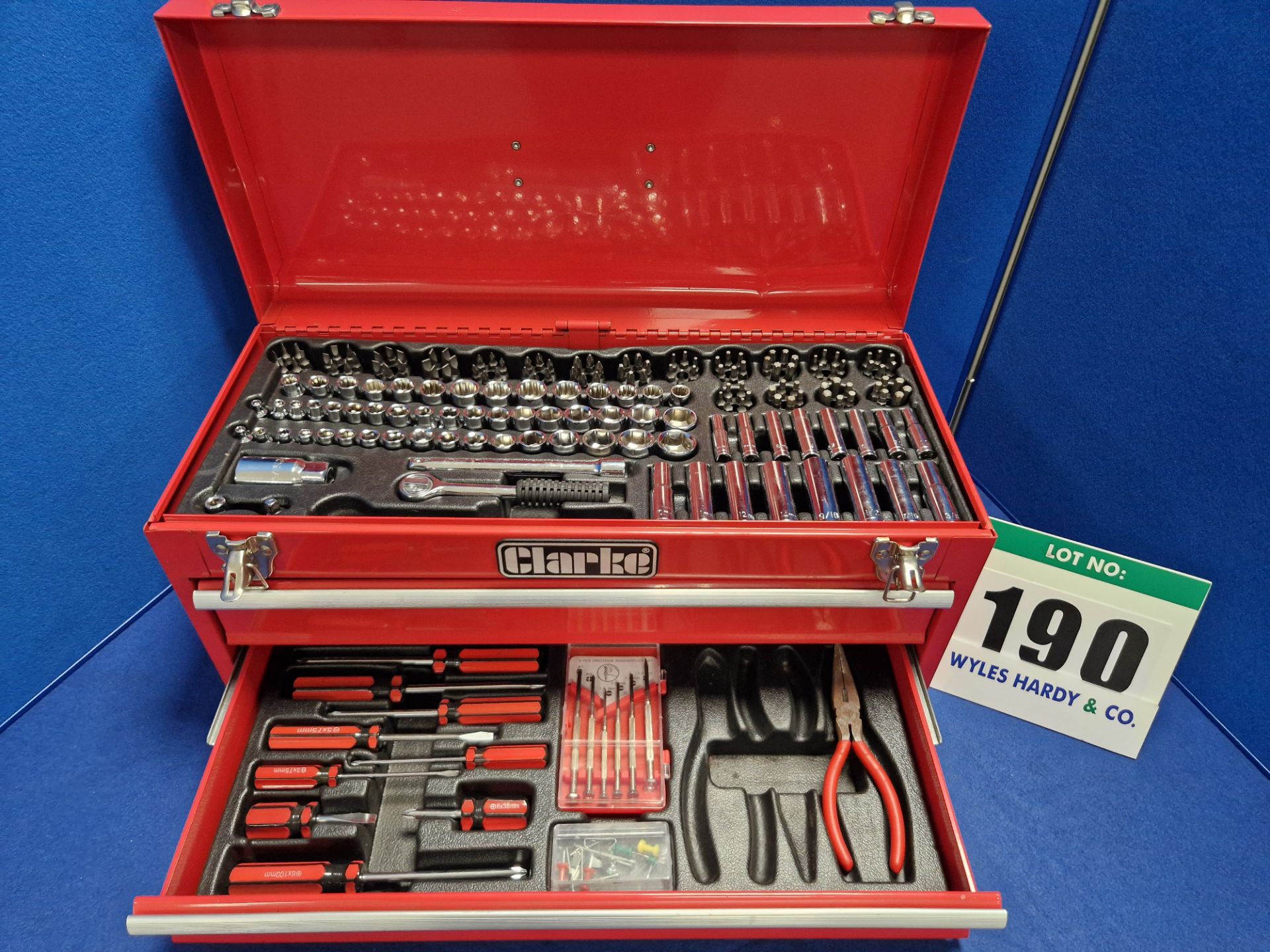 One CLARKE 2-Drawer Portable Tool Box containing A Quantity of Hand Tools (As Found and - Image 3 of 3