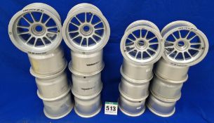 Eight OZ RACING Front Wheels (13.0 inch dia. x 10.5 inch wide) and Eight OZ RACING Rear Wheels (13.0