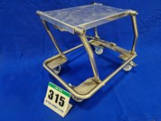 One Folding Stainless Steel Framed Castor mounted Engine/Gearbox Stand