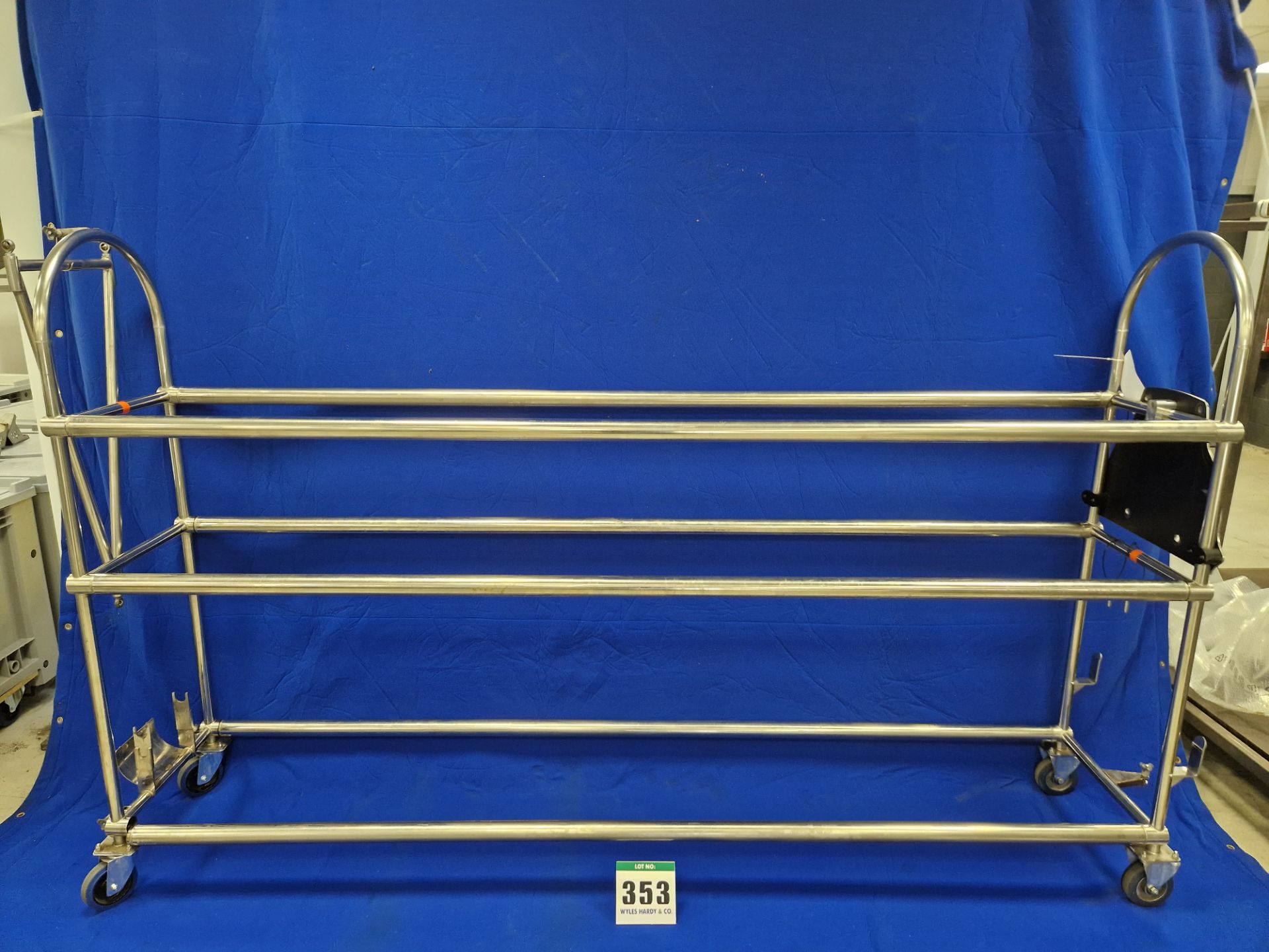 One Stainless Steel Castor mounted Sectional 3-Tier Grid Trolley with A Soft Transportation and
