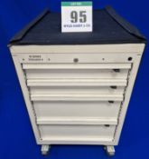 One FAMI 4-Drawer Castor mounted Mechanics Tool Chest with Tailored Soft Transportation Cover