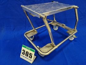 One Folding Stainless Steel Framed Castor mounted Engine/Gearbox Stand