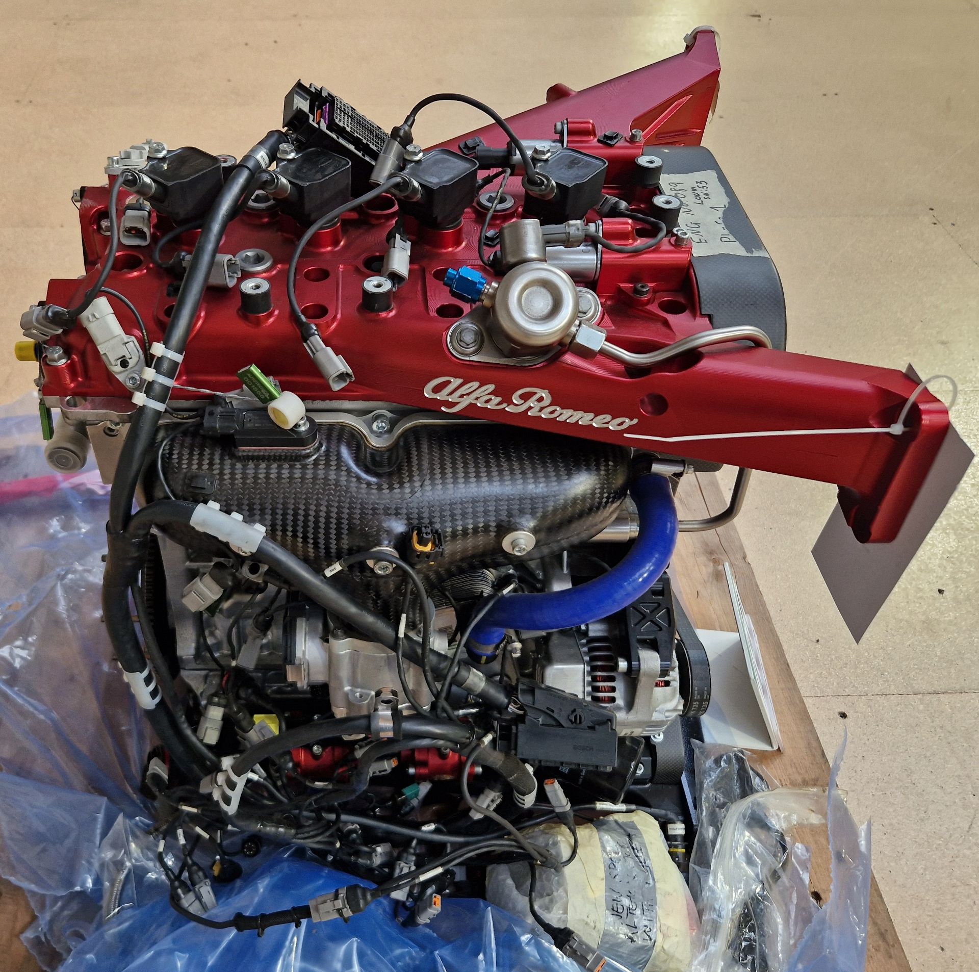 One ALPHA ROMEO 1.75L Twin Overhead Cam Turbocharged Race Car Engine, No. 089, known to be - Image 3 of 5