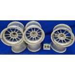 Two OZ RACING Front Wheels (13.0 inch dia. x 10.5 inch wide) and Four OZ RACING Rear Wheels (13.0