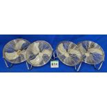 Four EAC 17inch Floor Fans