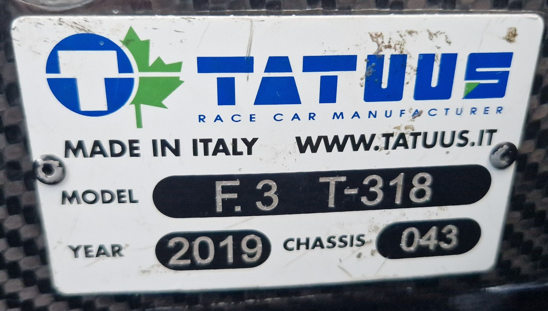 One TATUUS F3 T-318 Alfa Romeo Race Car Chassis No. 043 (2019) Finished in Bristol Street Motors - Bild 6 aus 10