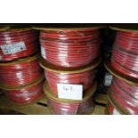 3 x Drums of DRAKA FTE52EH2.5 RFR3 FireTuf Easystrip Har 2.5 SQmm 2C + E Cable 100 Mtr Per Drum Red