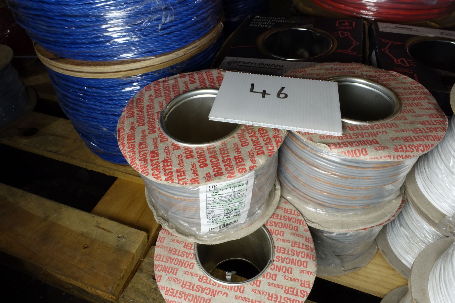 5 x Drums of Type 6491B 2.5mm Grey Cable 100 MTRS per Drum Plus 4 x Drums of Deta 218 Bell Wire