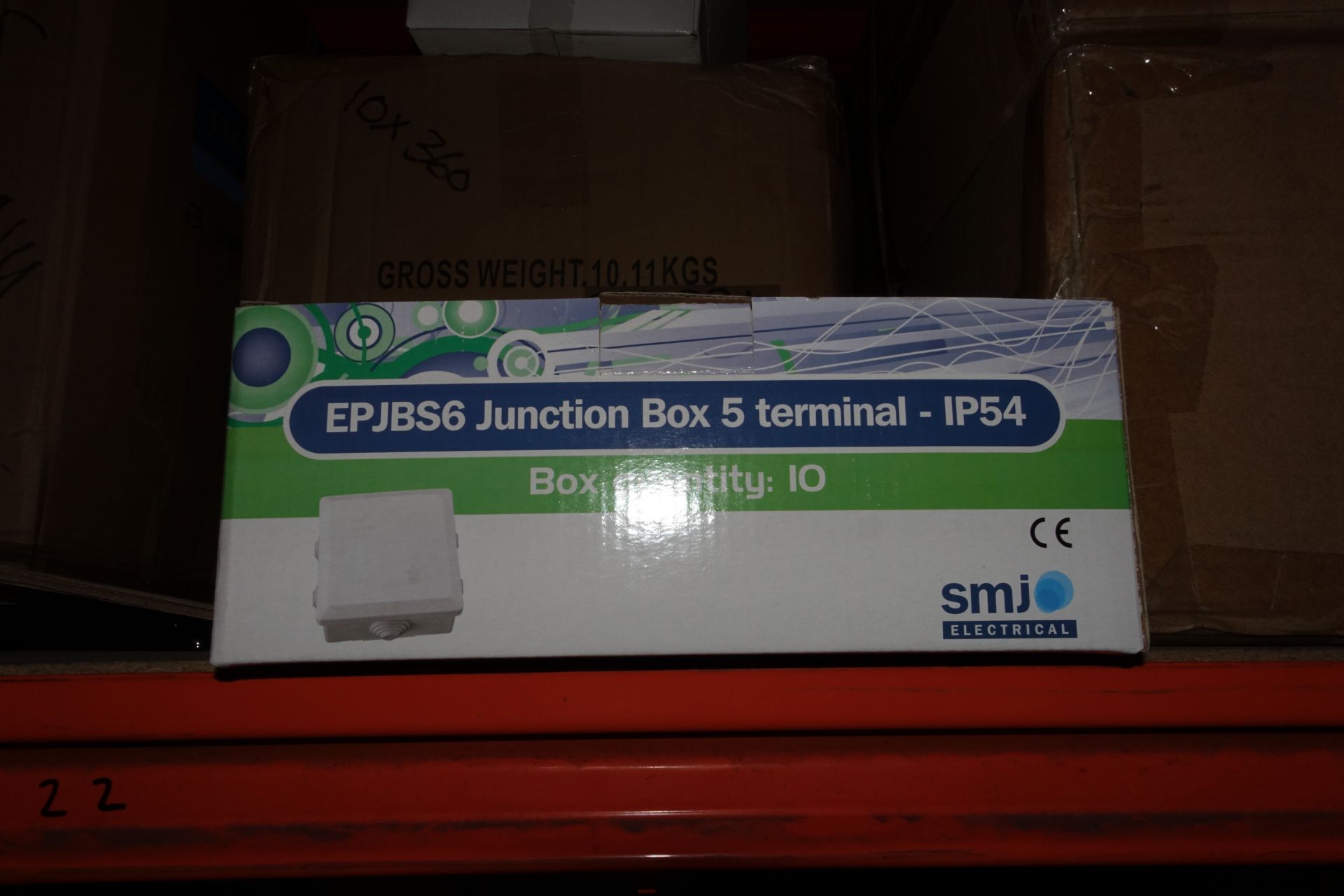 50 x SMJ EPJBS6 Junction Boxes 5 Terminal for Exterior Use 80mm x 80mm x 45mm IP55 Rated Grey