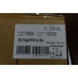 1 x CDA FW254 Intergrated Under Counter Fridge with Ice Box