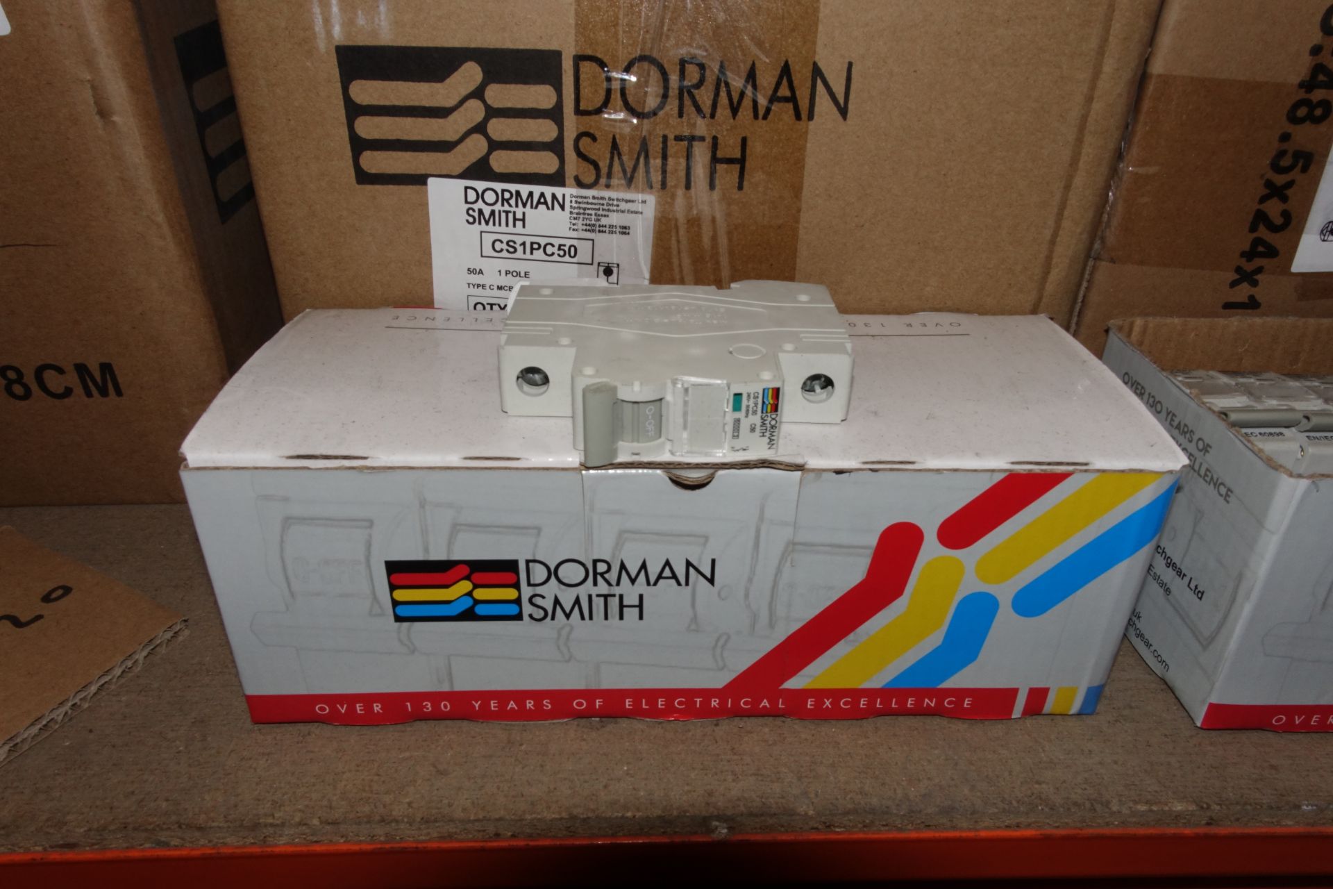 120 x DORMAN SMITH CS1PC50 50Amp MCB's 1 Pole Type C 6kA