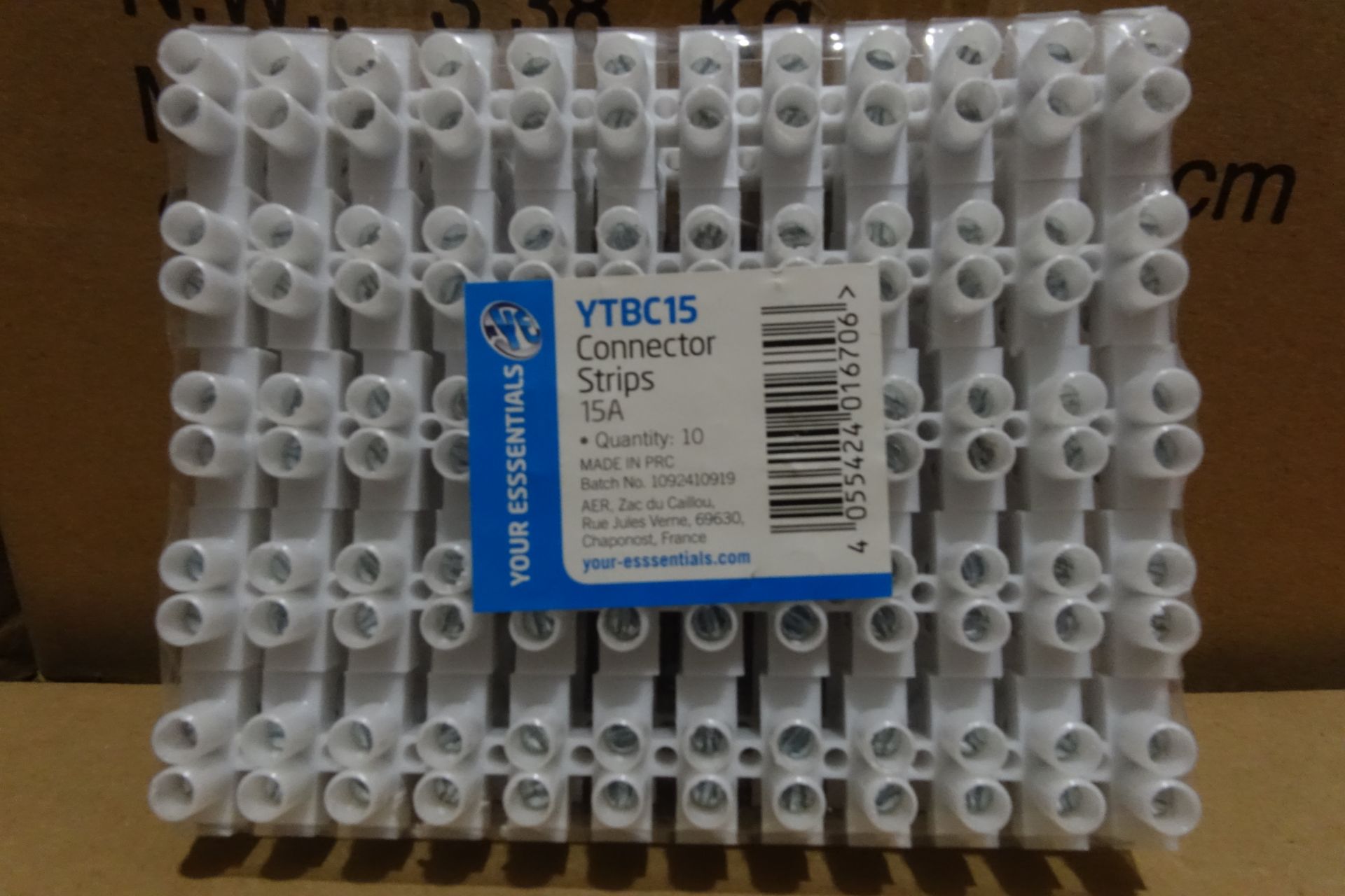 400 x Your Essentials YTBC15 15Amp Connector Strips White