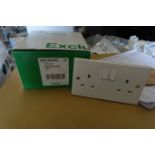 50 X Schneider GSKTSW2G2 13A 2g SP Swithched Socket White