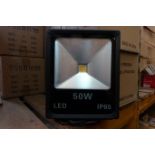 8 x HILCLARE AFS50LED40 50W LED Floodlight's IP65 Black Finish