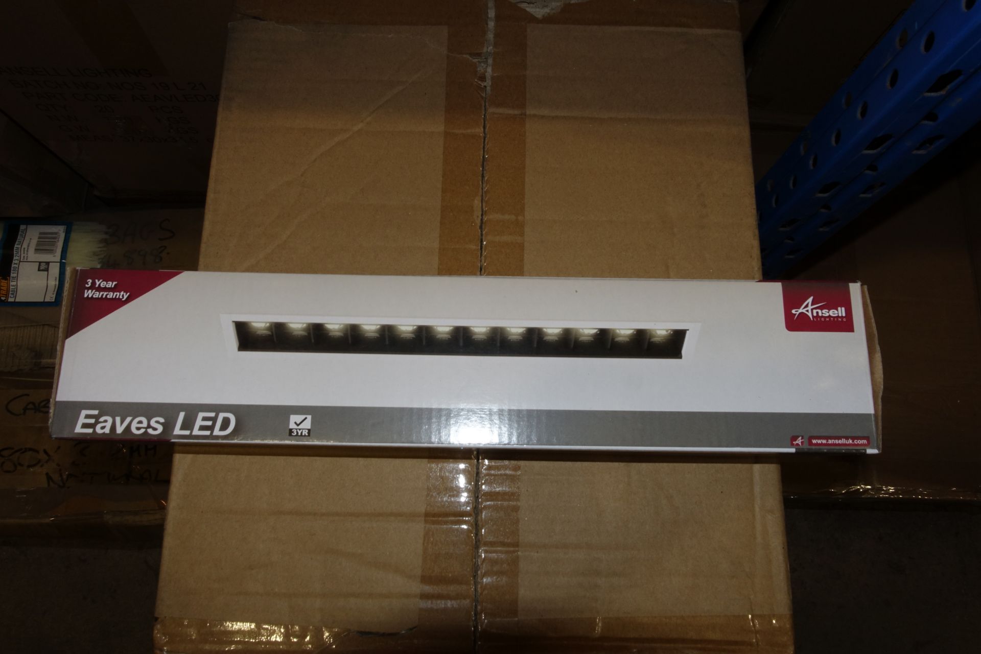 20 x ANSELL AEAVLED300/WB/WW 10W LED EAVES Recessed Linears 3000mm 3000K