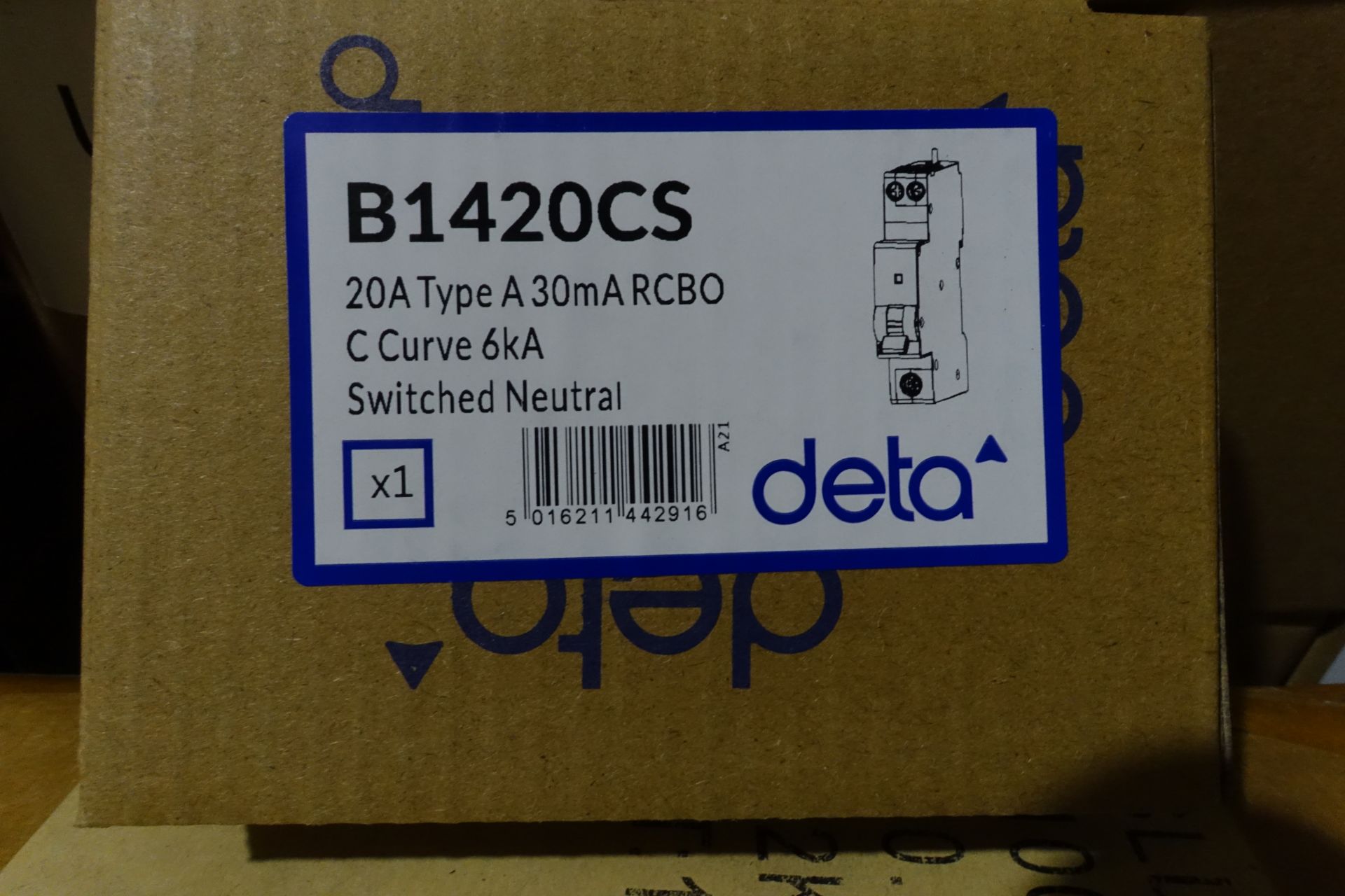 30 x DETA B1420CS 20Amp Type A 30mA RCBO's C Curve 6kA