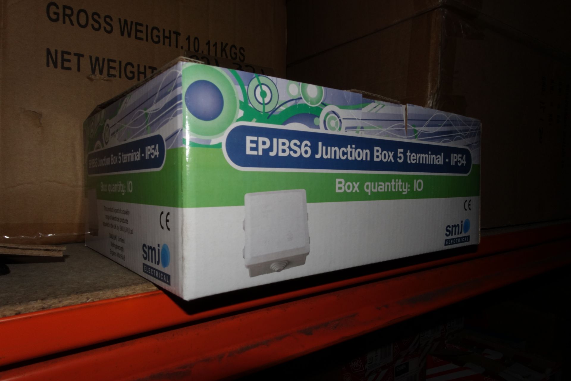 50 x SMJ EPJBS6 Junction Boxes 5 Terminal for Exterior Use 80mm x 80mm x 45mm IP55 Rated Grey