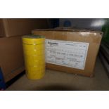 192 x Rolls of SCHNEIDER 242011 Yellow PVC INS Tape 19mm x 33mm