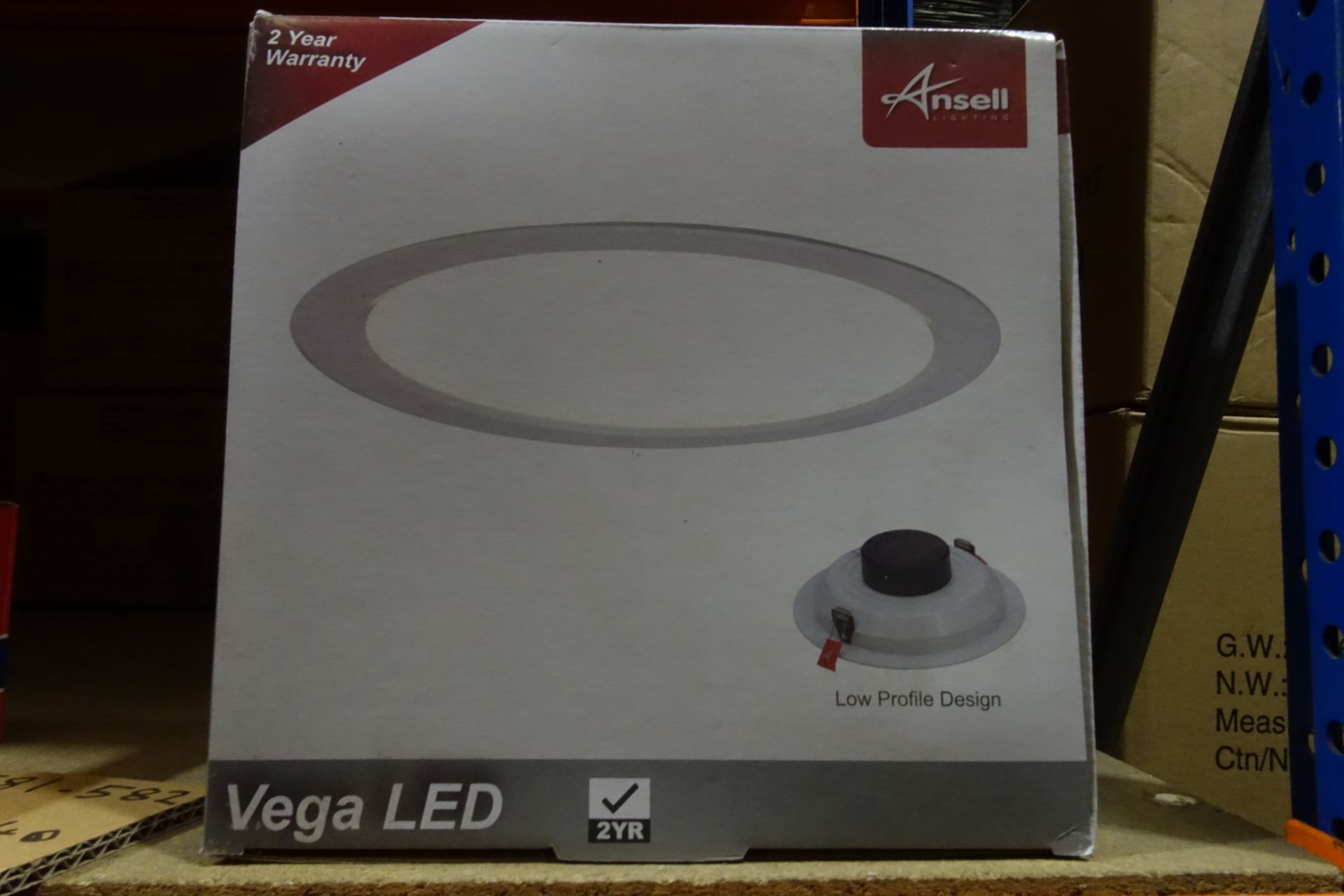 40 x ANSELL AVEGLED/1/WW 18W LED Vega Downlights White Finish