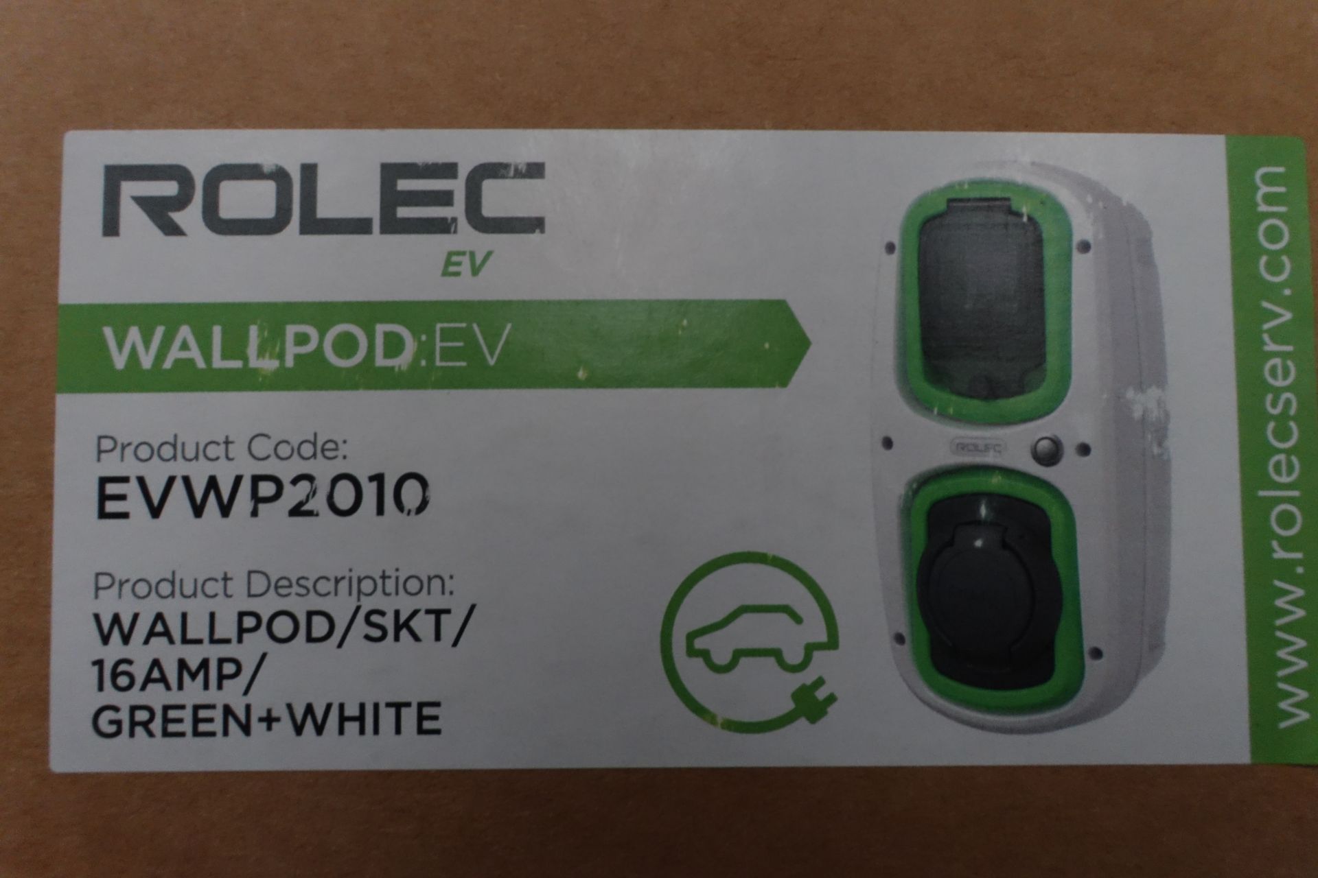 3 x ROLEC EVWP2010 16Amp Wall Pod/SKT Electric Car Charger Green/White