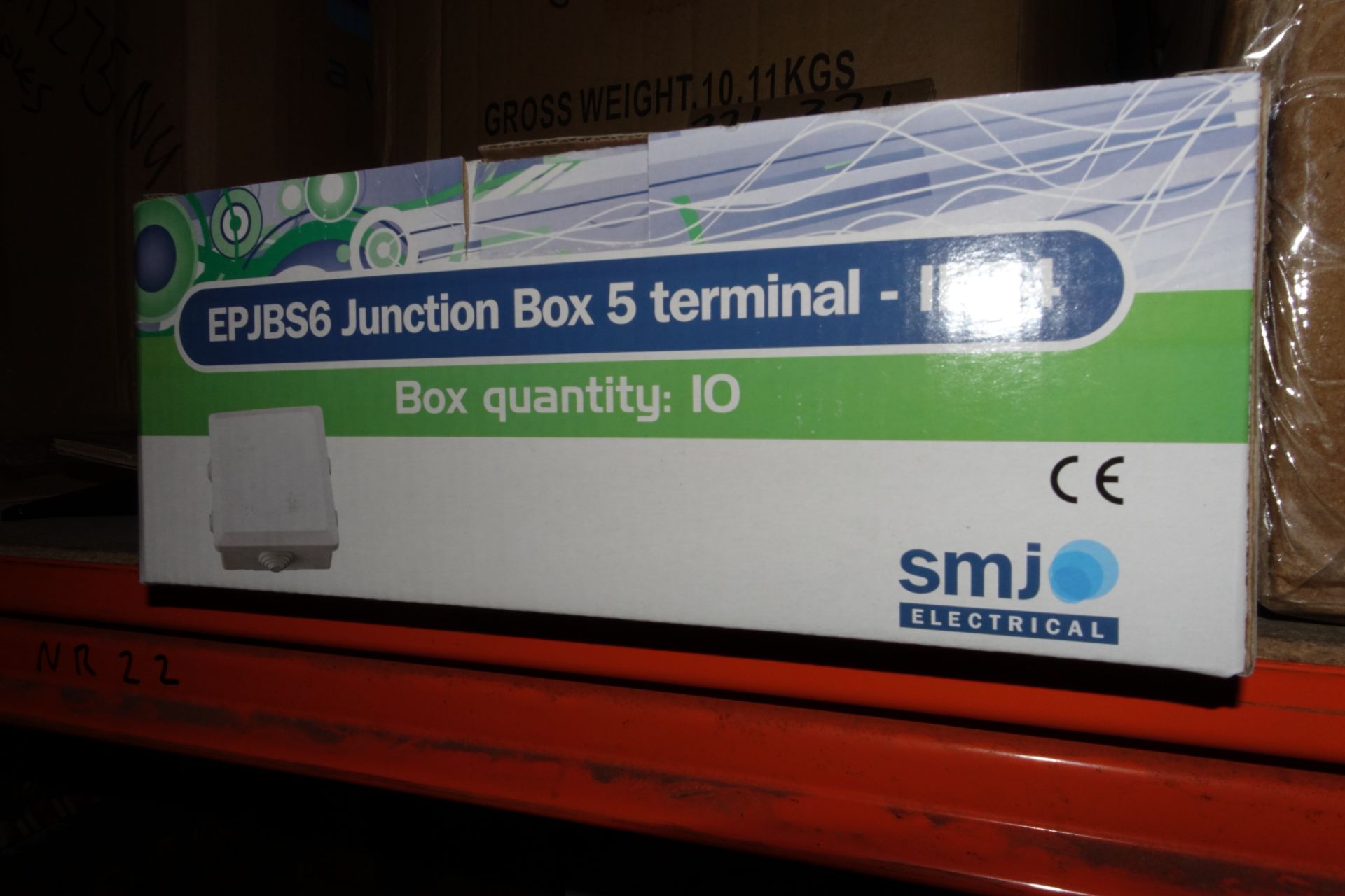 50 x SMJ EPJBS6 Junction Boxes 5 Terminal for Exterior Use 80mm x 80mm x 45mm IP55 Rated Grey