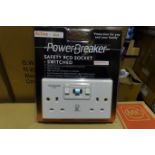 13 x GREENBROOK K22WPAAN10-C 2 Gang Switched RCD Socket's White Finish