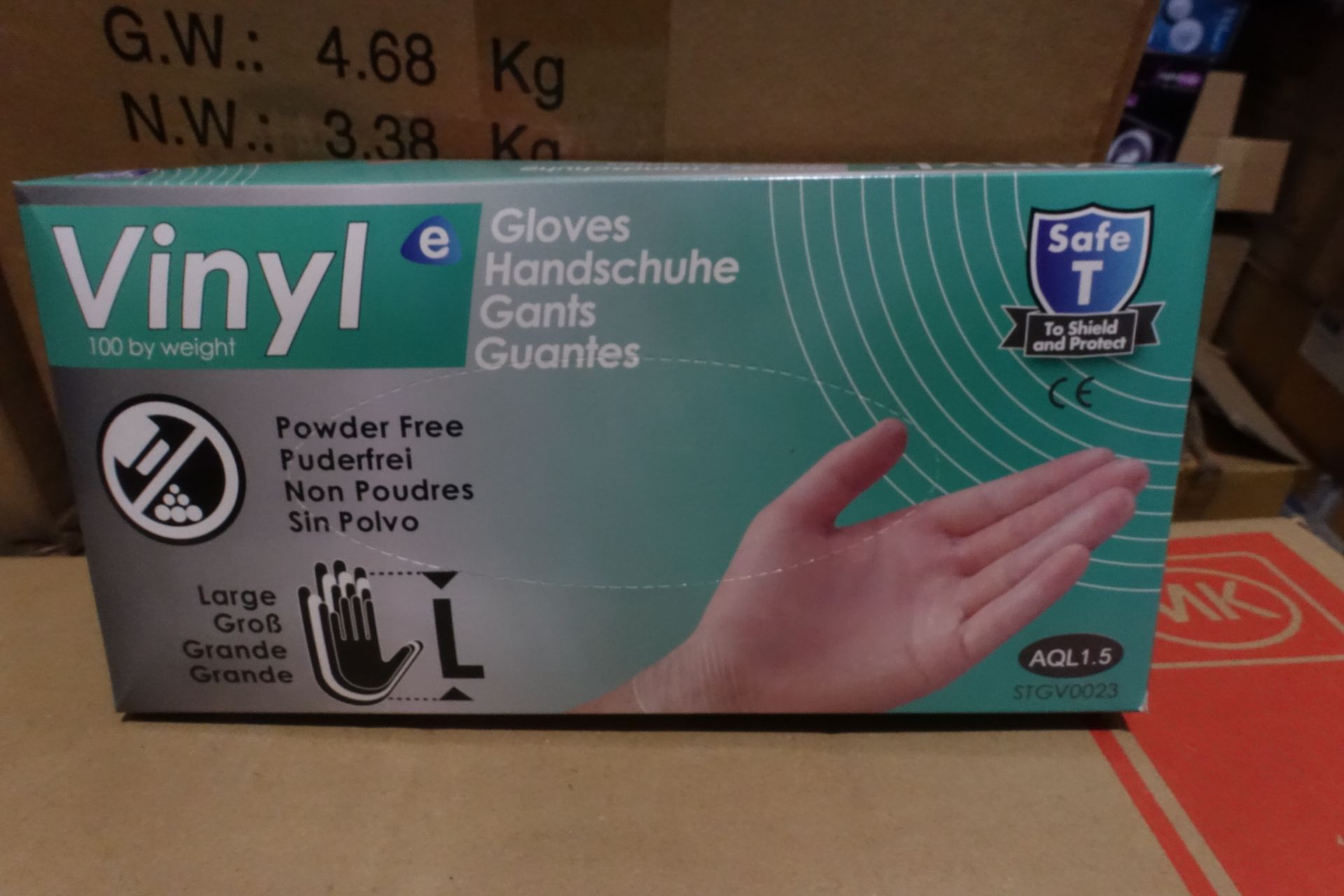 40 x Pack's of Vinyl STGV0023 Powder Free Gloves Size Large 100 Gloves Per Pack