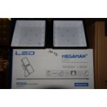 4 x MEGAMAN FHB70000 + 110D/BK 90W LED Highbays 11000 Lumen 4000K Black Finish IP65