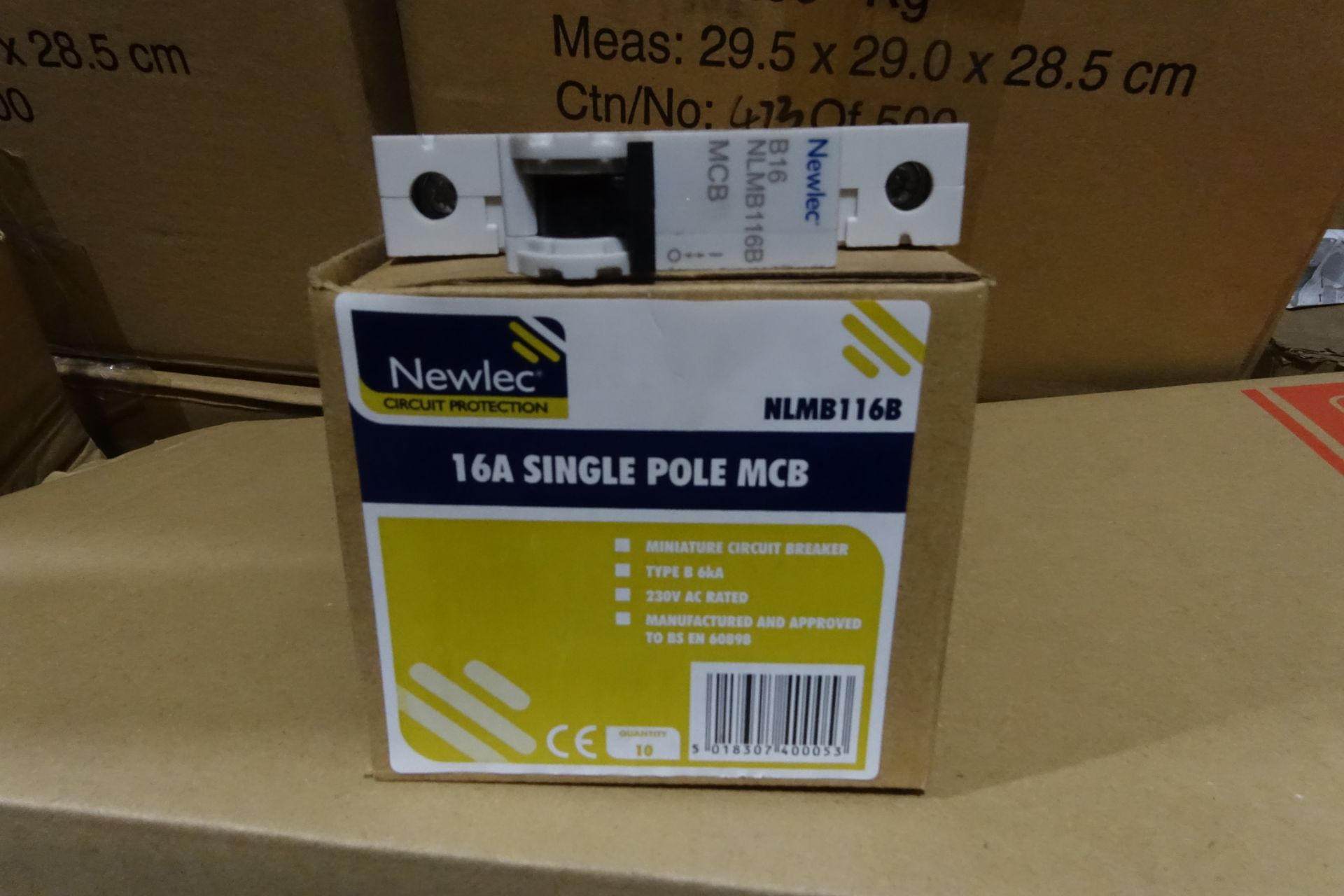 100 x NEWLEC NLMB116B 16Amp Single Pole MCB's Type B