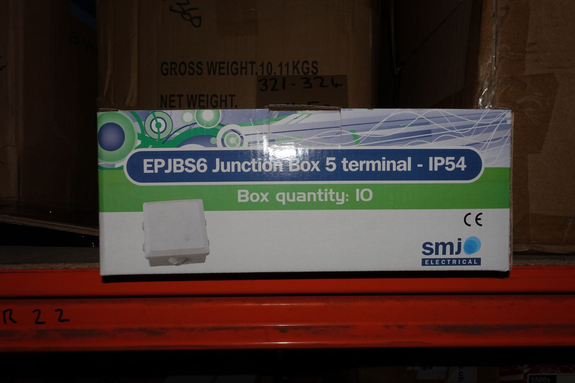 50 x SMJ EPJBS6 Junction Boxes 5 Terminal for Exterior Use 80mm x 80mm x 45mm IP55 Rated Grey