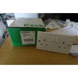 50 X Schneider GSKTSW2G2 13A 2g SP Swithched Socket White