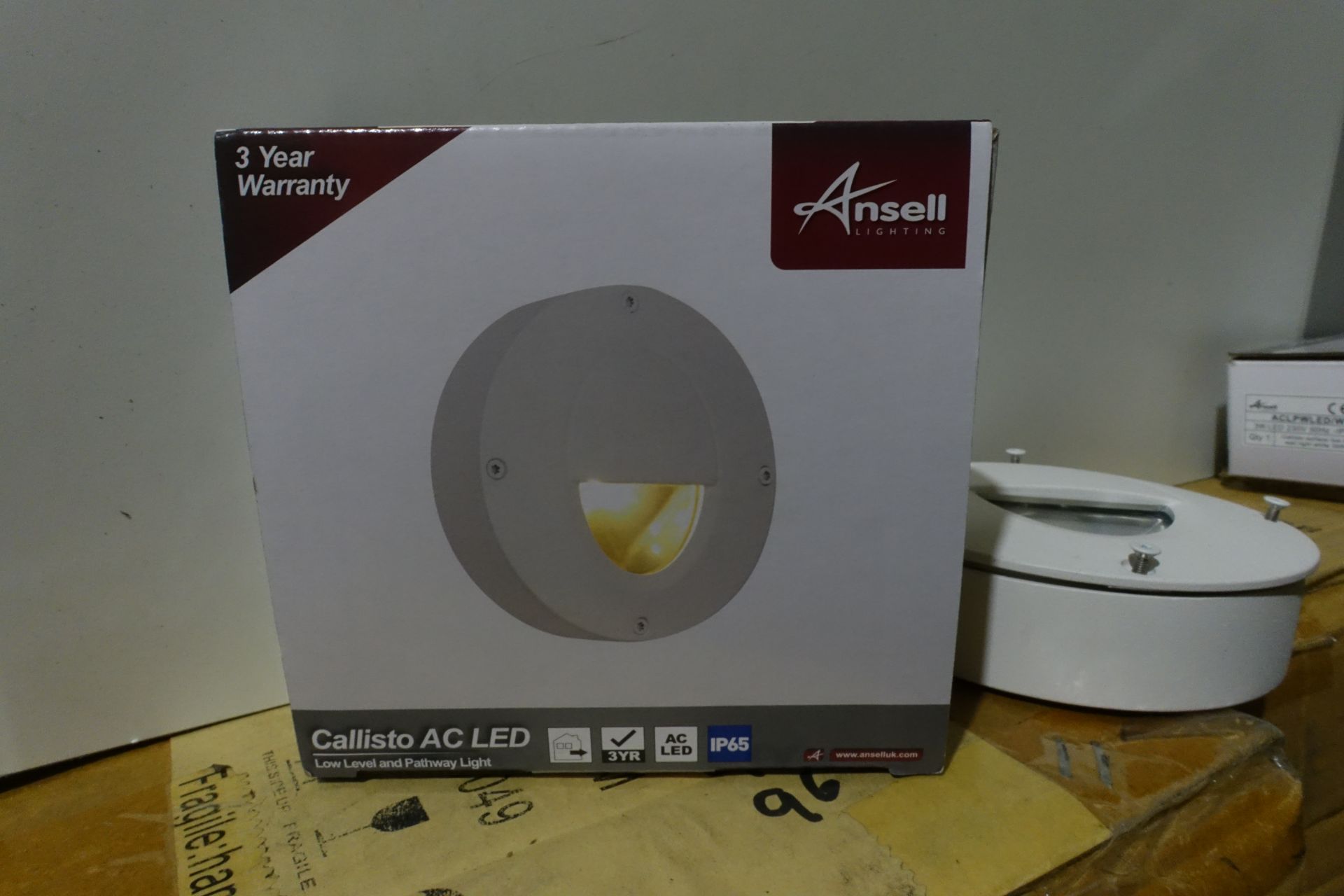 20 x ANSELL ACLPWLED/W 3W LED Callisto Surface Low Level Wall Lights 3000K White