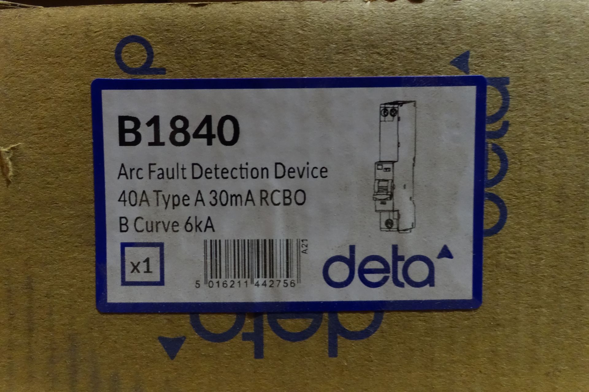 30 x DETA B1840 40Amp ARC Fault Detection Device RCBO's Type A 30mA B Curve 6kA