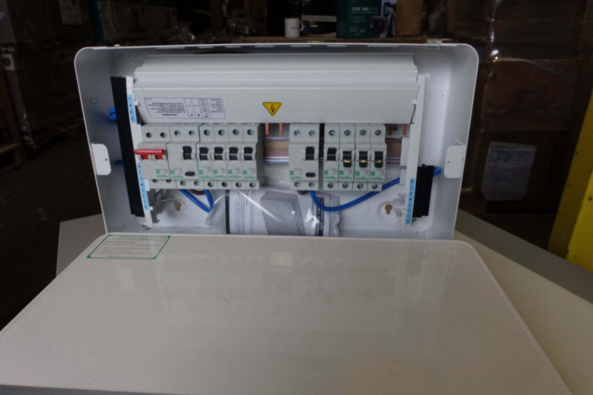 4 x SCHNEIDER EZ9ER6RMRE 6 + 6 Way Split Load Populated Metal Consumer Units C/W 1 x 100A Switch + 2