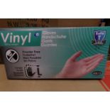 40 x Pack's of Vinyl STGV0023 Powder Free Gloves Size Large 100 Gloves Per Pack