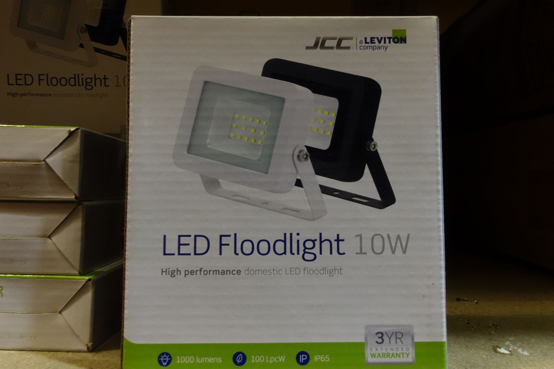 40 x JCC JC45200WH 10W LED Floodlights IP65 4000K White Finish