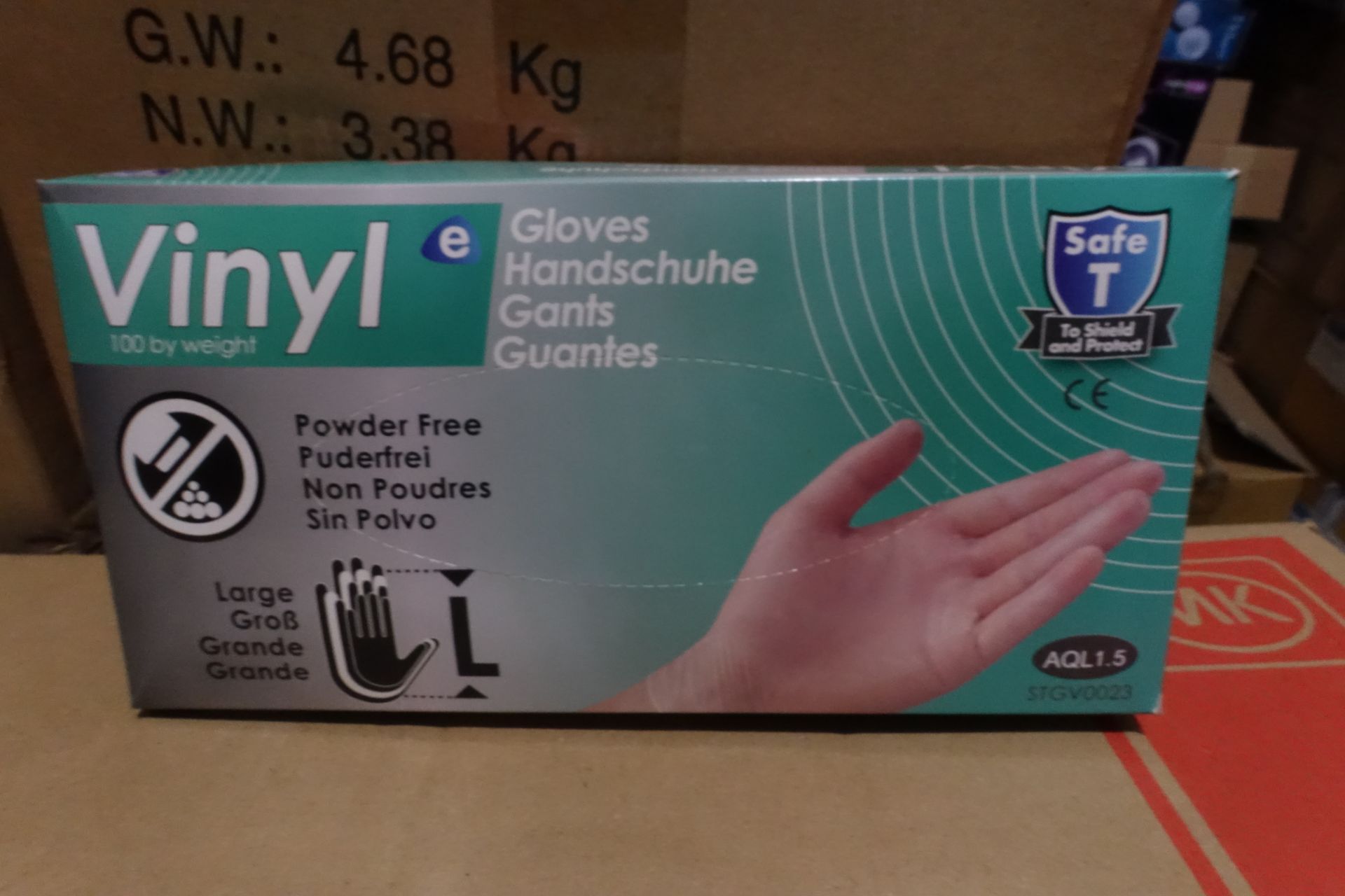 40 x Pack's of Vinyl STGV0023 Powder Free Gloves Size Large 100 Gloves Per Pack