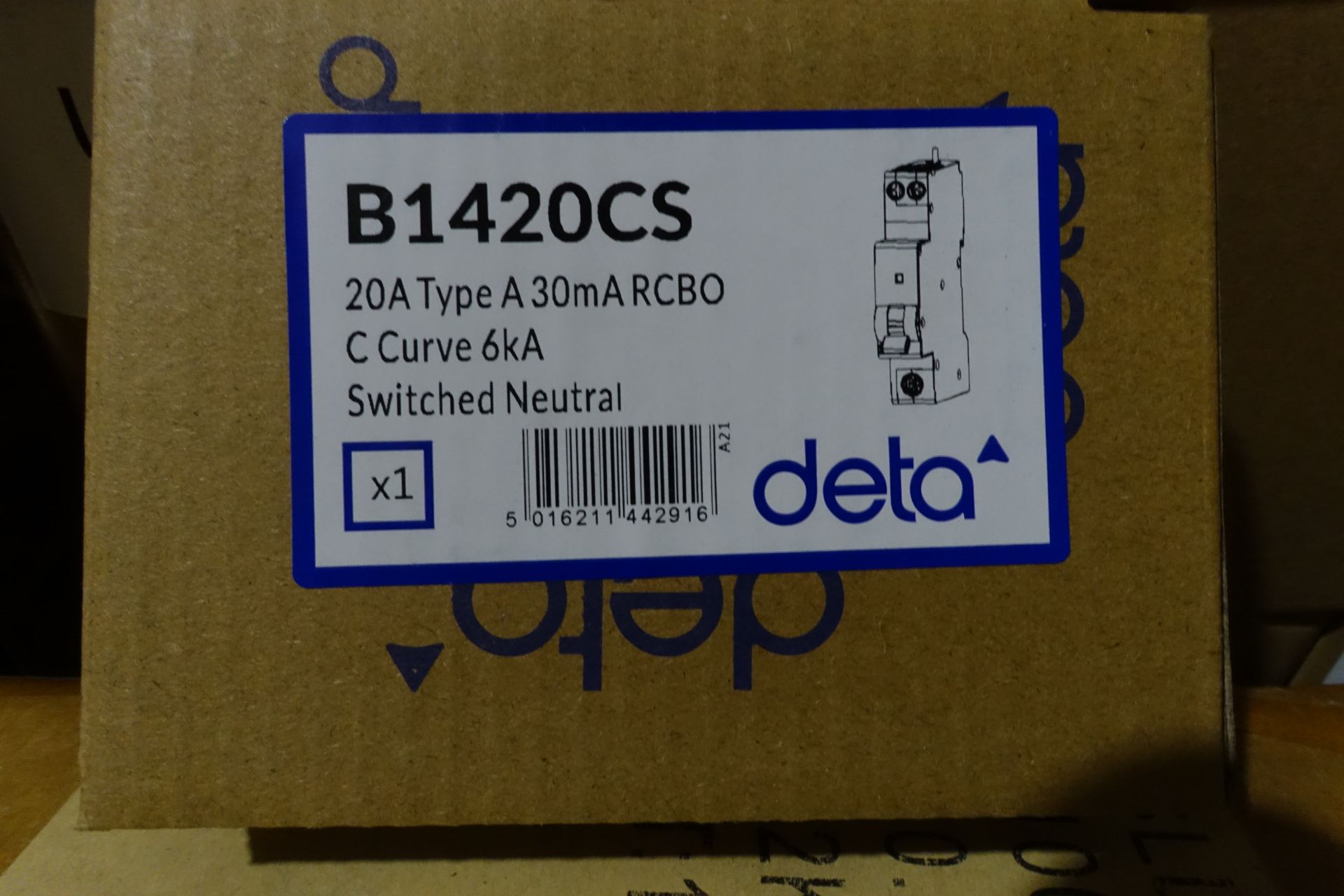 30 x DETA B1420CS 20Amp Type A 30mA RCBO's C Curve 6kA