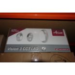 12 x ANSELL AVILED/CCT/SG 17W LED Round Bulkheads Vision 3 CCT IP65 Silver Grey