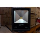 8 x HILCLARE AFS50LED40 50W LED Floodlight's IP65 Black Finish